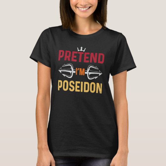 Halloween Shirt Pretend Im Poseidon Kostuum Grieks (Voorkant)
