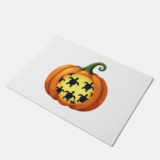 Halloween Shirt Pumpkin Turtle Sea Halloween Costu Deurmat (Schuin)