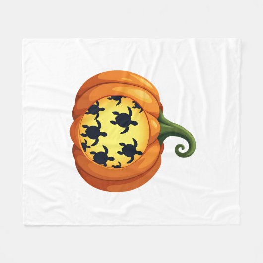 Halloween Shirt Pumpkin Turtle Zee Halloween Costu Fleece Deken (Voorkant (Horizontaal))