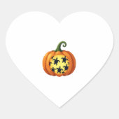 Halloween Shirt Pumpkin Turtle Zee Halloween Costu Hart Sticker (Voorkant)