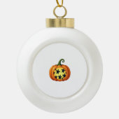 Halloween Shirt Pumpkin Turtle Zee Halloween Costu Keramische Bal Ornament (Voorkant)
