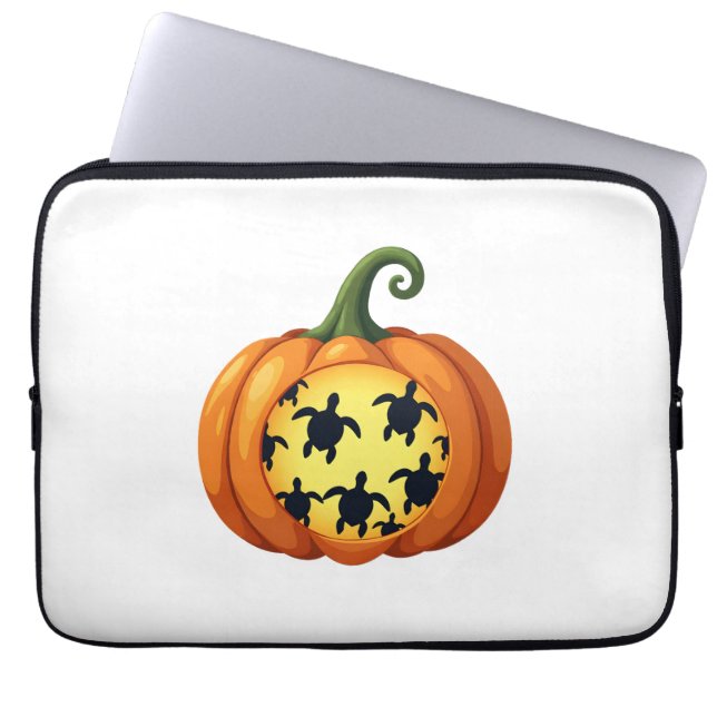 Halloween Shirt Pumpkin Turtle Zee Halloween Costu Laptop Sleeve (Voorkant)