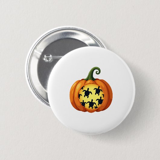 Halloween Shirt Pumpkin Turtle Zee Halloween Costu Ronde Button 5,7 Cm