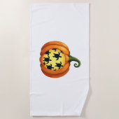 Halloween Shirt Pumpkin Turtle Zee Halloween Costu Strandlaken (Voorkant)