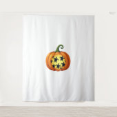 Halloween Shirt Pumpkin Turtle Zee Halloween Costu Wandkleed (Voorkant)