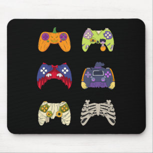 Halloween Shirt Skeleton Zombie Gaming Controllers Muismat