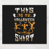Halloween Shirt Sparkling Wijnetiket (Enkel label)