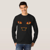 Halloween Shirt Spooky Black Cat Unisex Shirt T-sh (Voorkant volledig)