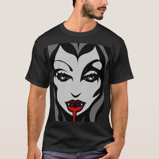 Halloween Shirt Spooky Vampire Unisex Shirt T-shir (Voorkant)