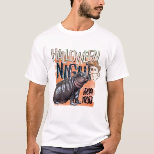 HalloWeen Shirten, Moo Deng Bootleg Rap Shirt | Mo (Voorkant)
