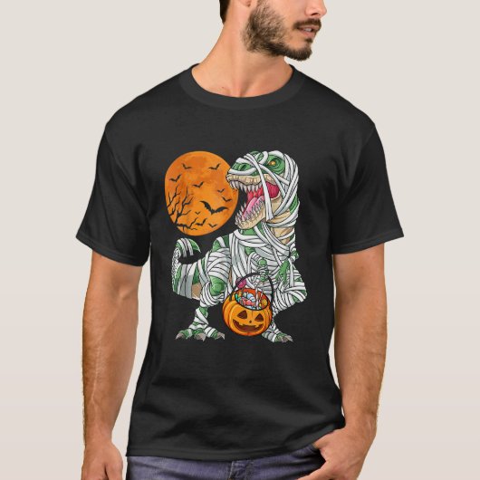 Halloween Shirten voor jongens Mannen Dinosaur T r T-shirt (Voorkant)