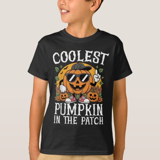 Halloween Shirts Boys And Kids Coolest Pumpkin In  (Voorkant)
