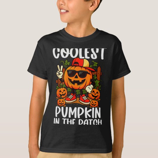 Halloween Shirts Boys And Kids Coolest Pumpkin In  (Voorkant)