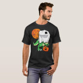 Halloween Shirts for Boys Men Dinosaur T Rex Ghost (Voorkant volledig)