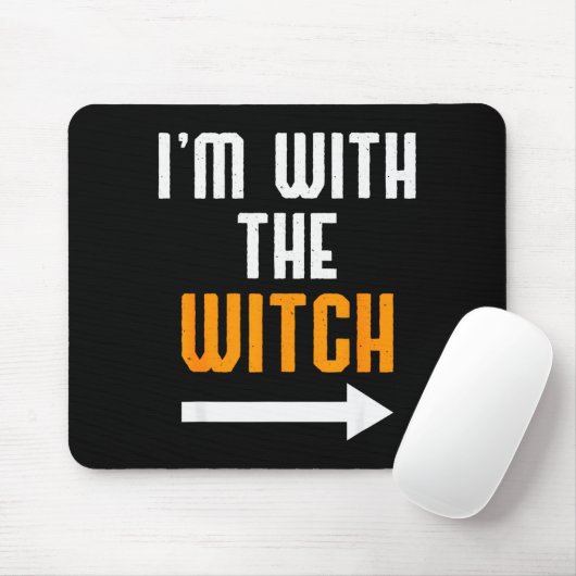 Halloween Shirts For Men I'm With The Witch Funny  Muismat (Met muis)