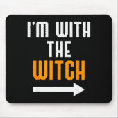 Halloween Shirts For Men I'm With The Witch Funny  Muismat (Voorkant)