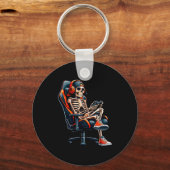 Halloween Shirts Skeleton Gamer Video Gaming Boys  Sleutelhanger (Voorkant)