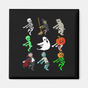 Halloween Shoot Dance Monsters Skeleton Boys Girls Magneet