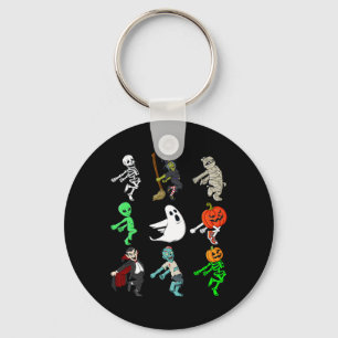 Halloween Shoot Dance Monsters Skeleton Boys Girls Sleutelhanger