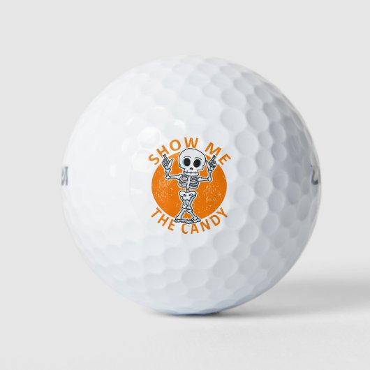 Halloween Show me Het Snoep Skelet Golfballen (Voorkant)