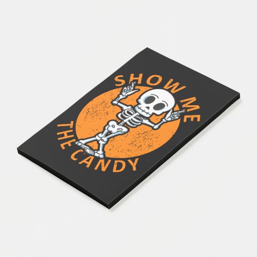 Halloween Show me Het Snoep Skelet Post-it® Notes (Schuin)