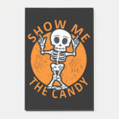 Halloween Show me Het Snoep Skelet Post-it® Notes (Voorkant)
