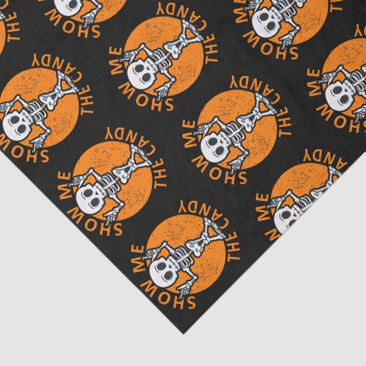 Halloween Show me Het Snoep Skelet Tissuepapier (Detail)