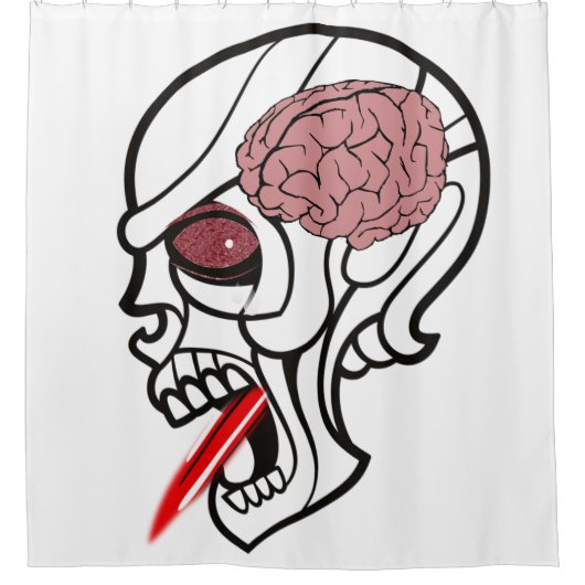 Halloween Shower Curtain Brains Douchegordijn (Voorkant)