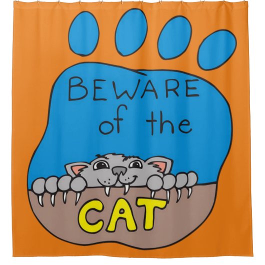 Halloween Shower Curtain, Cat Douchegordijn (Voorkant)