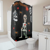 Halloween Shower Curtain Happy Halloween Douchegordijn (In situ)