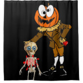 Halloween Shower Curtain Pumkin Douchegordijn (Voorkant)