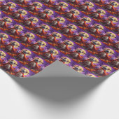 Halloween Siamese Cat Vampire Pumpkins eng Cadeaupapier (Hoek)