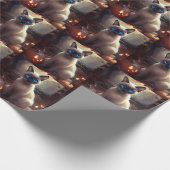 Halloween Siamese kat met pompoenen eng Cadeaupapier (Hoek)