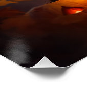 Halloween Siberian Husky met pompoenen eng Perfect Poster (Hoek)