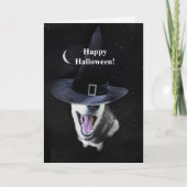 Halloween Siberian Husky Witchy Fun Kaart (Voorkant)