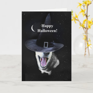 Halloween Siberian Husky Witchy Fun Kaart