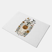 Halloween Siberische Husky Bloemen Deurmat (Schuin)