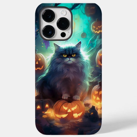 Halloween Siberische kat met pompoenen eng Case-Mate iPhone Case (Achterkant)