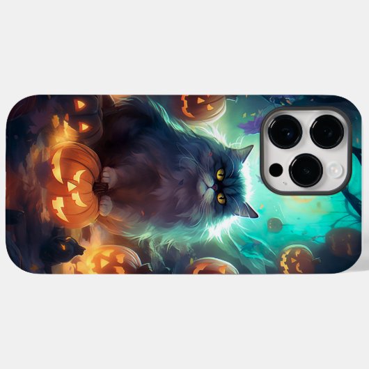 Halloween Siberische kat met pompoenen eng Case-Mate iPhone Case (Achterkant (horizontaal))
