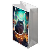 Halloween Siberische kat met pompoenen eng Klein Cadeauzakje (Voorkant Gekanteld)