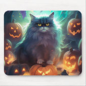 Halloween Siberische kat met pompoenen eng Muismat (Voorkant)