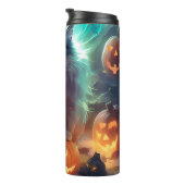 Halloween Siberische kat met pompoenen eng Thermosbeker (Geroteerd rechts)