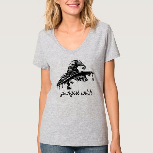 Halloween Sibling Witch T-shirt met korte mouwen (Voorkant)