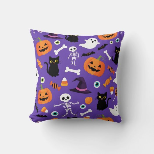 Halloween Sierkussen Pumpkins Cats Ghosts Snoep (Voorkant)