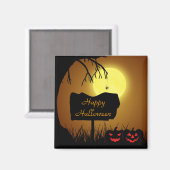 Halloween Sign with Pumpkins - Magnet (Voorkant / Achterkant)
