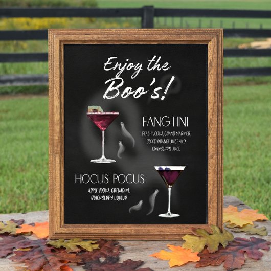Halloween Signature Drink Sign Poster