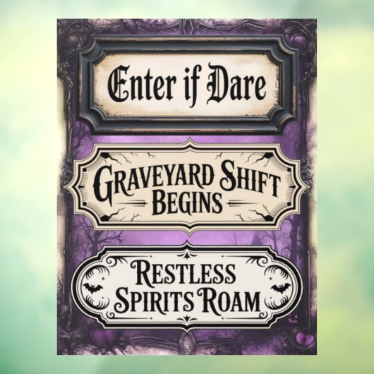 Halloween Signs Raamsticker (Vel 3)