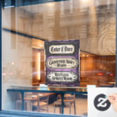 Halloween Signs Raamsticker (Cafe Raam)