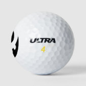 Halloween Silhouette Carved Pumpkin Golfballen (Logo)