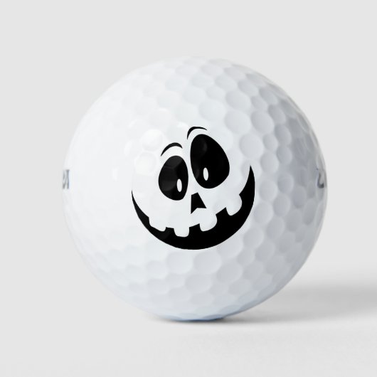 Halloween Silhouette Carved Pumpkin Golfballen (Voorkant)